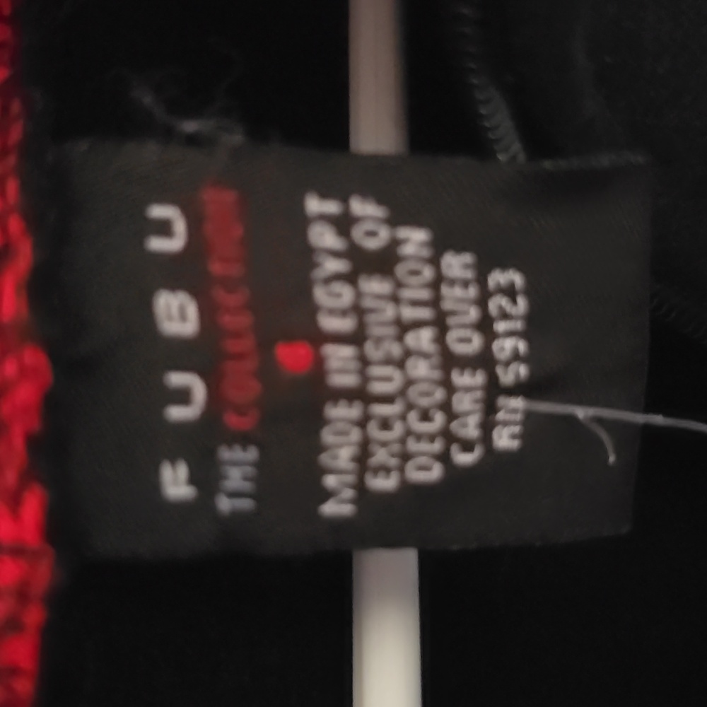 NWT VINTAGE FUBU Black and Red Hoodie with Graphic Accents - Picture 2 of 5